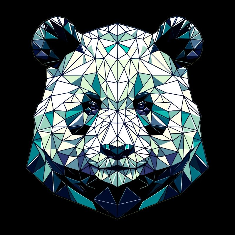 Panda dans la représentation polygonale