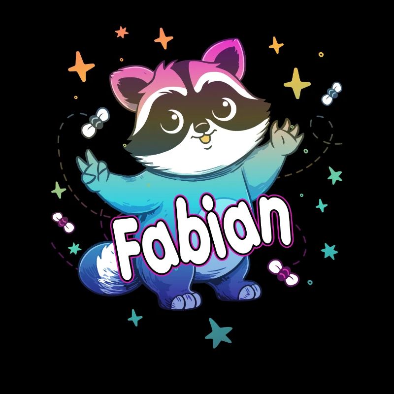 FABIAN - Beau nom de garçon avec un raton laveur mignon