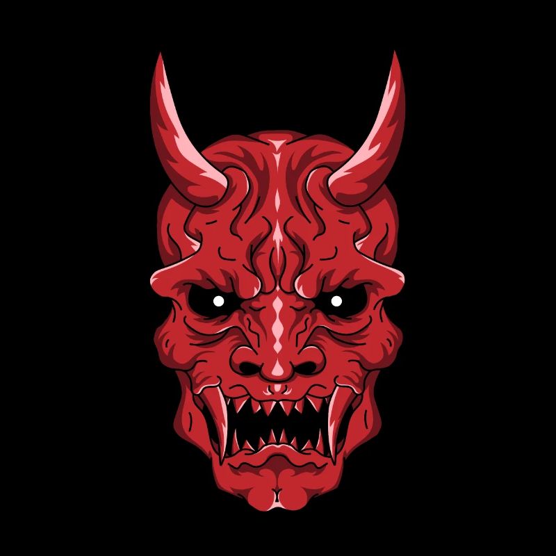 Epischer Oni-Dämonen-Schädel - Rot