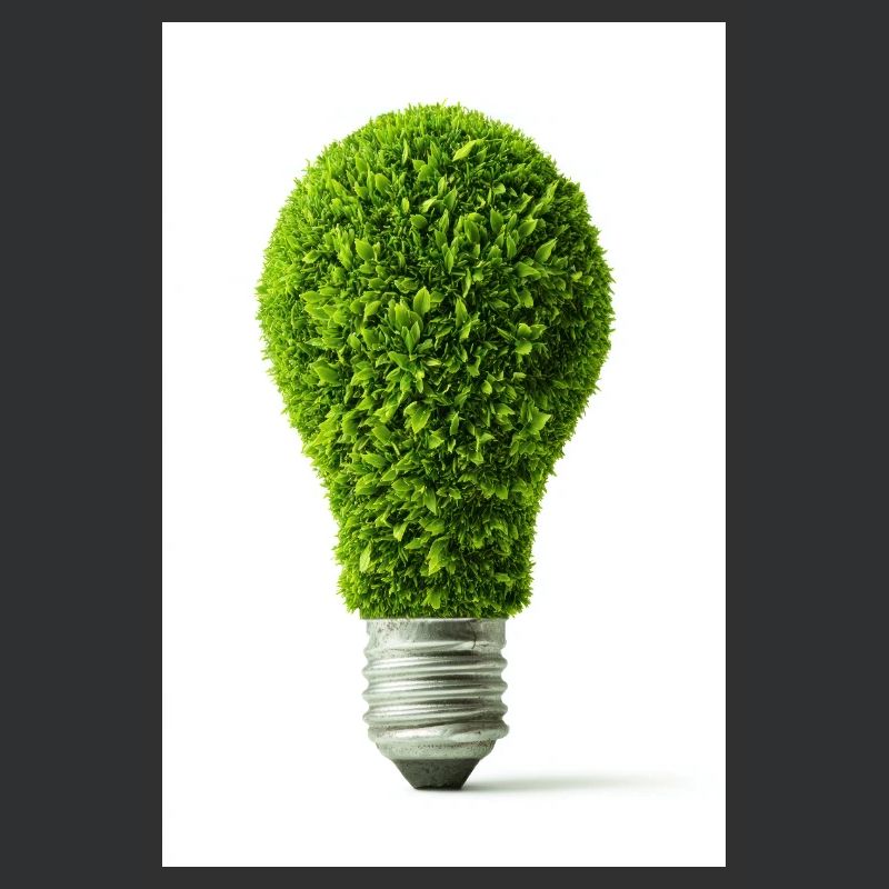 Conception d’ampoule lumineuse feuillue
