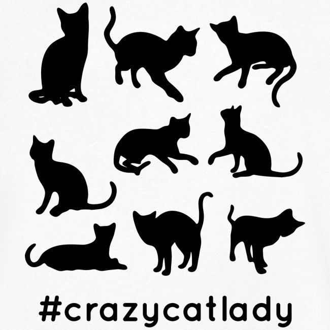 Crazy cat lady hashtag