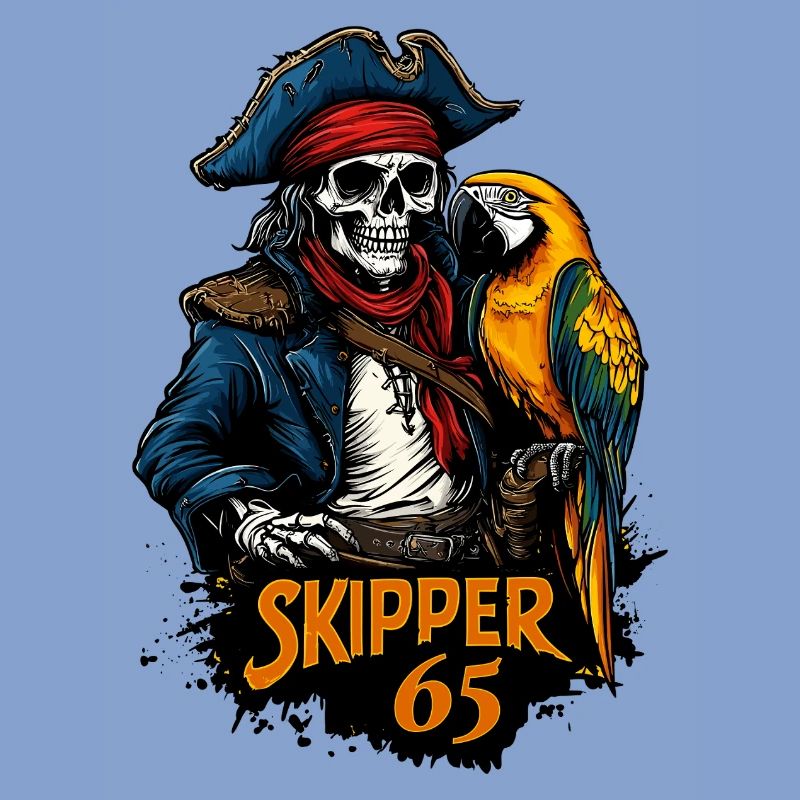 Skipper 65 Geburtstag Boot Motorboot Segelboot