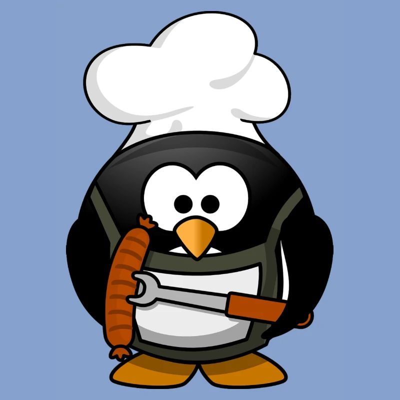 Les aliments sucrés de cuisson barbecue Penguin