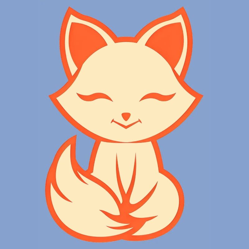 Fox logo, simple fox design