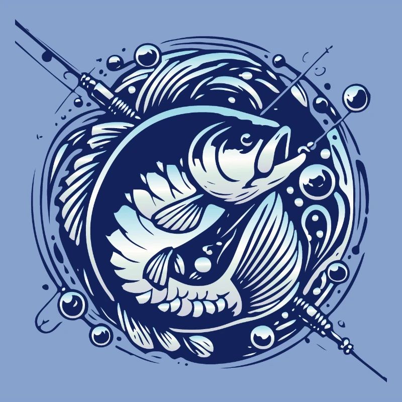 Frogfish with water bubbles design
