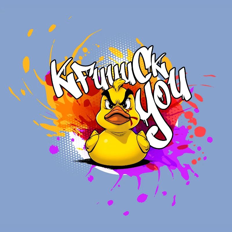 Graffiti Duck : Une explosion de couleurs
