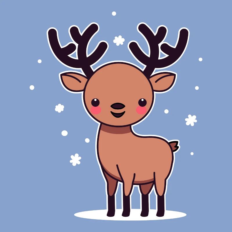 wintry deer