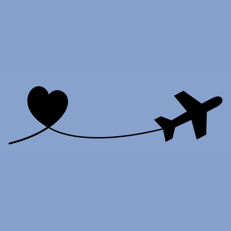 Flugzeug mit Herz