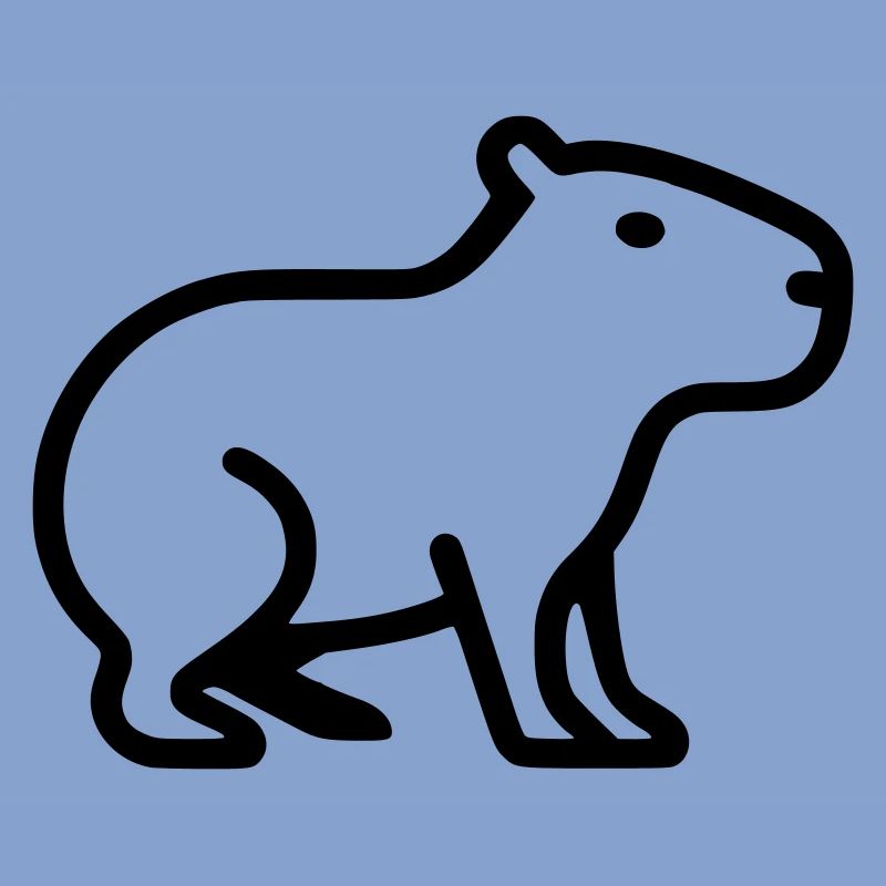 Logo minimaliste Capybara