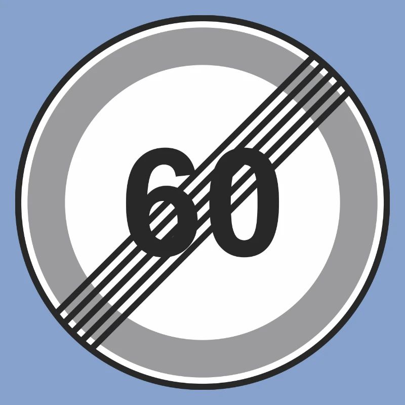 Signe de la route 60 de restriction