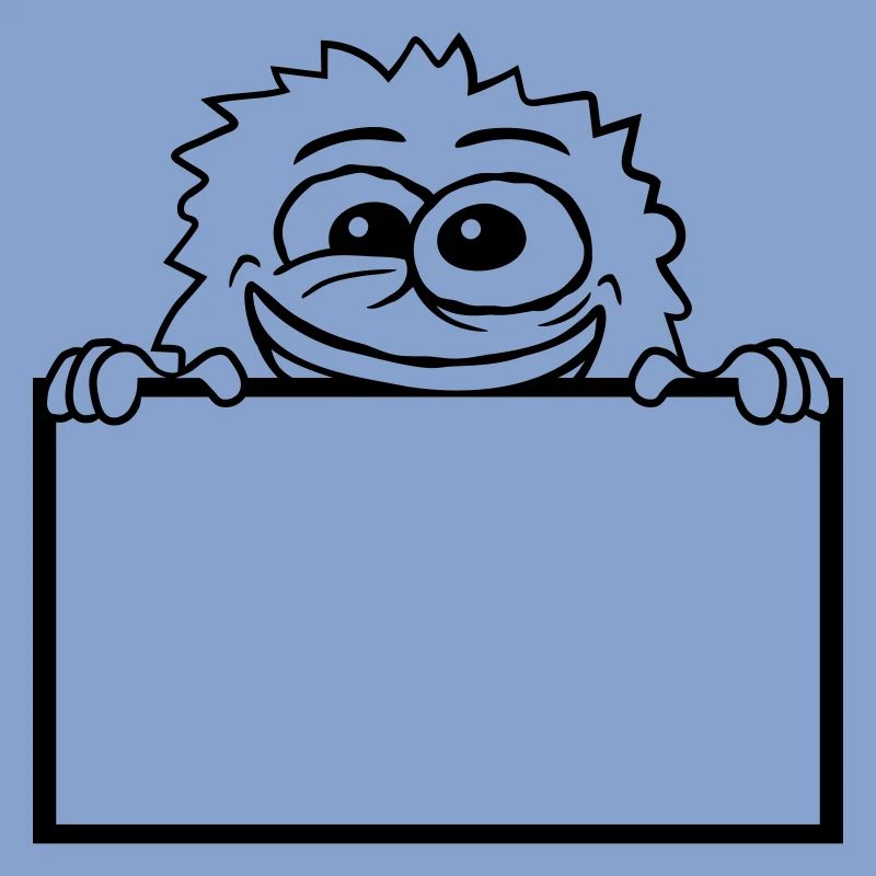 Comic Monster hinter Mauer