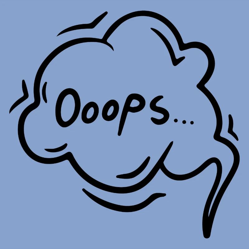 Speech Bubble Comic Oops