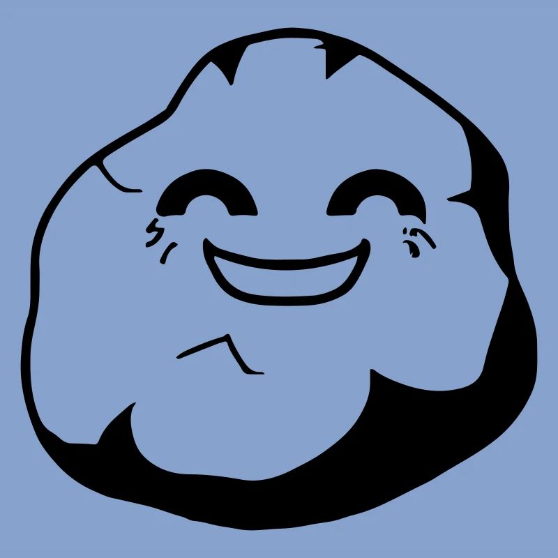 Stone with face smile laughter vector