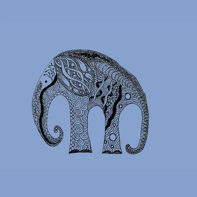 Zentangle éléphant