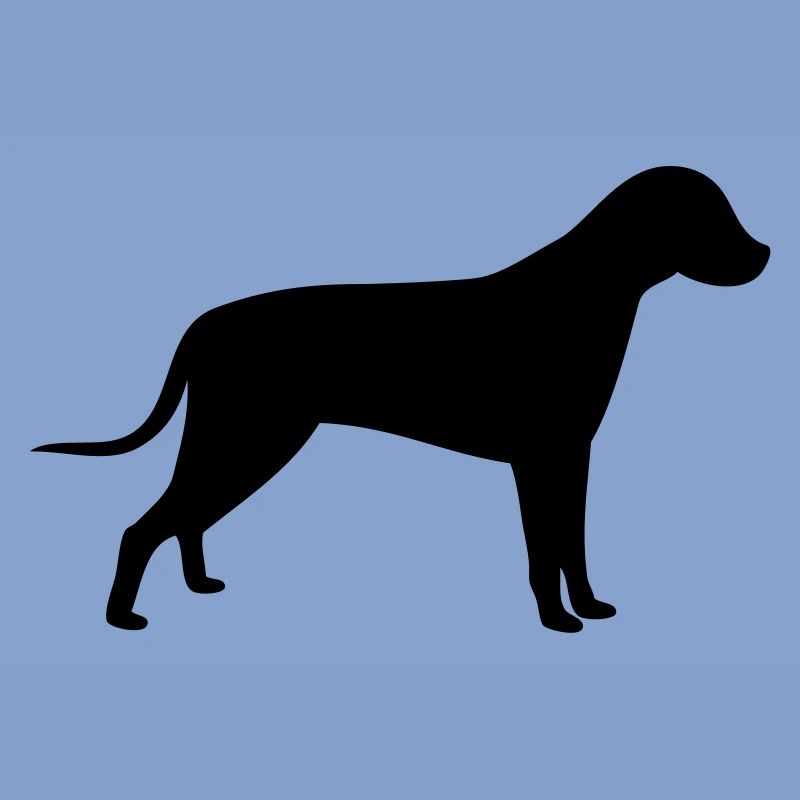 conception d'impression de silhouette de chien