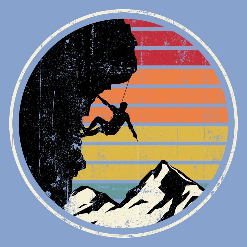 Sunset Summit Climber Silhouette