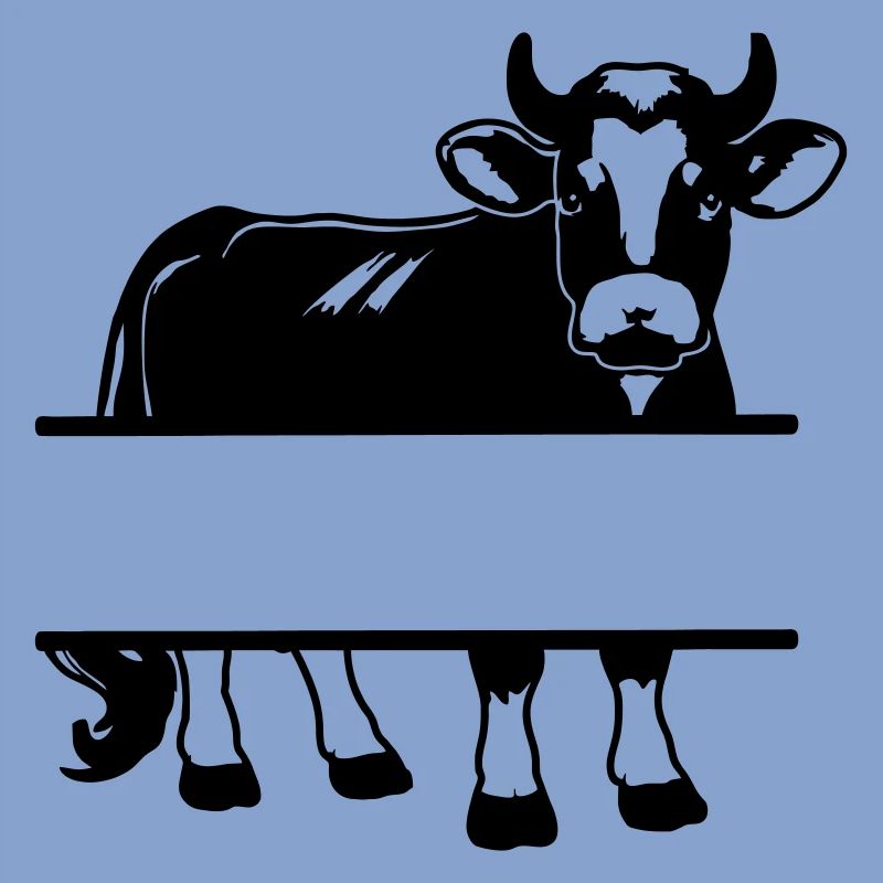 Silhouette de vache avec espace de texte – Chemise de ferme