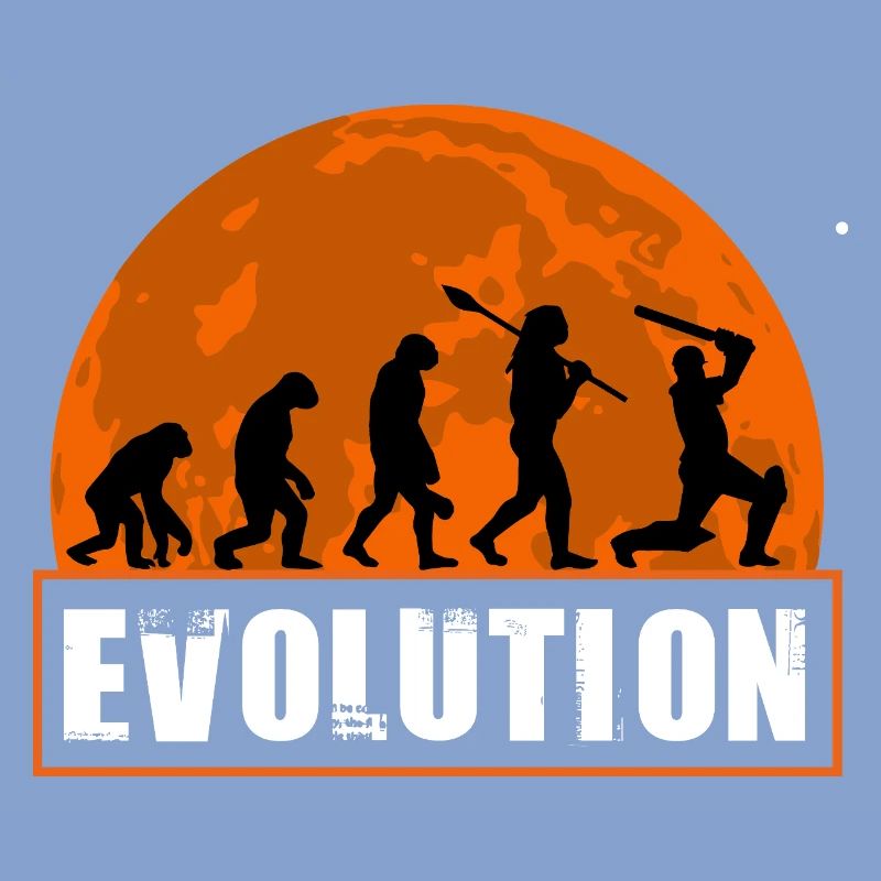 Evolution of Cricket Player Batsman Silhouette