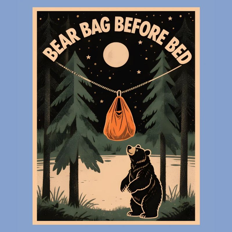 Bear bag before sleeping | Camping