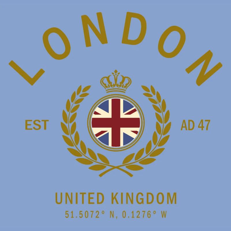 Écusson Londres Drapeau UK doré