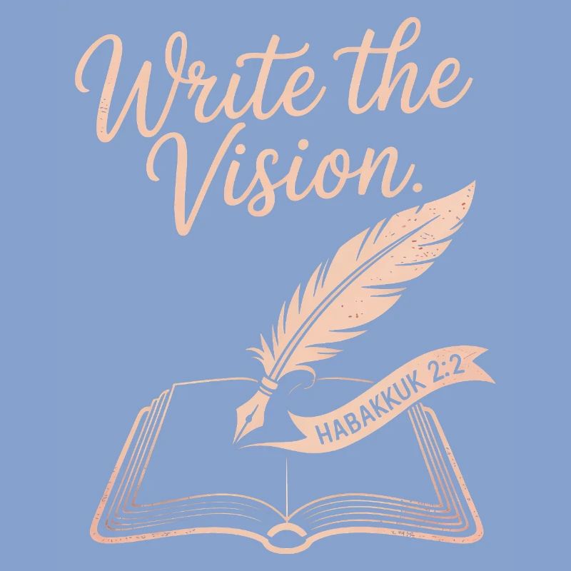 Write the Vision - Feather & Open Book