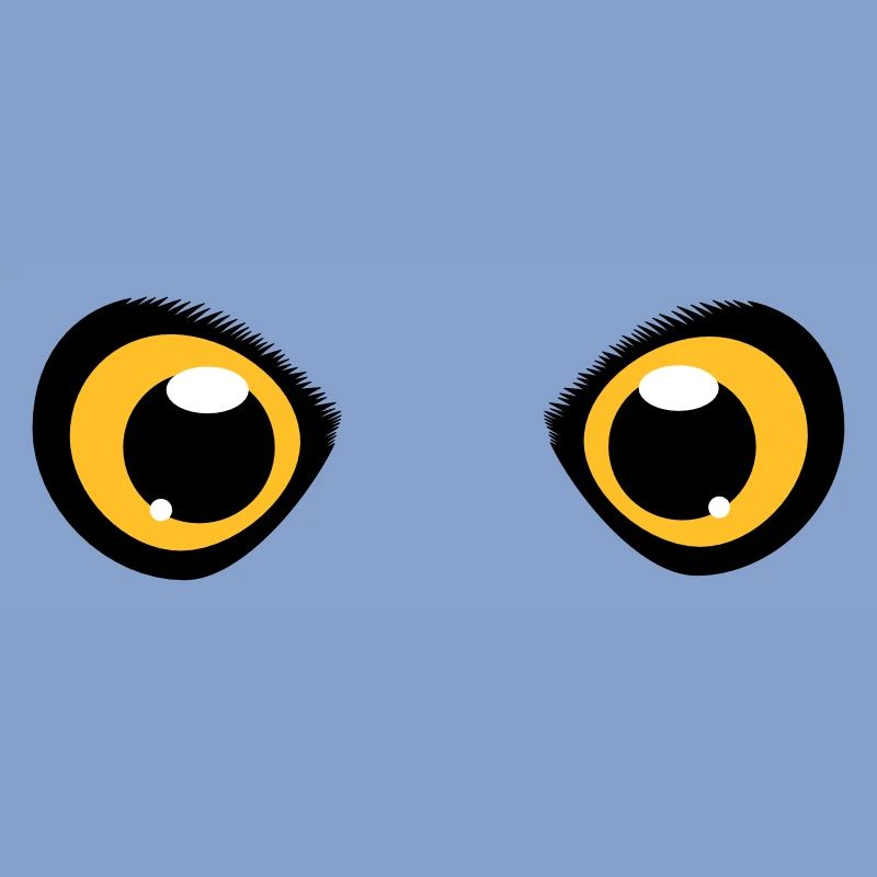 zwei leuchtende Augen einer Eule