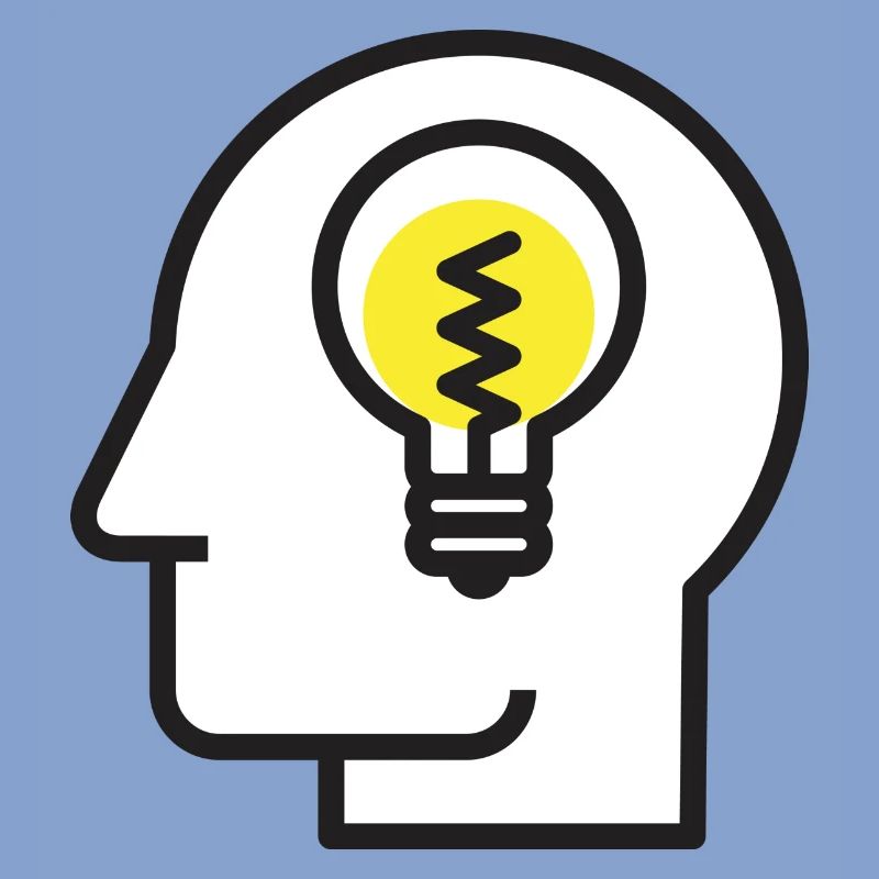 Head with Light Bulb, Creative Ideas