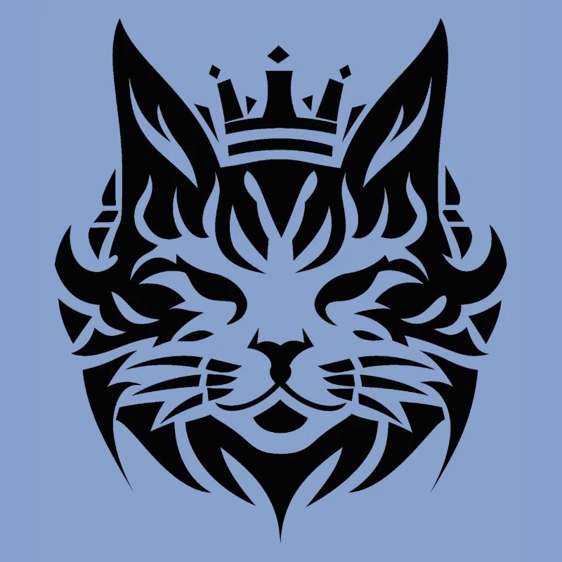 Concise cat with crown