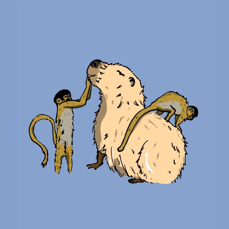 Capybara gift cute animal squirrel monkey