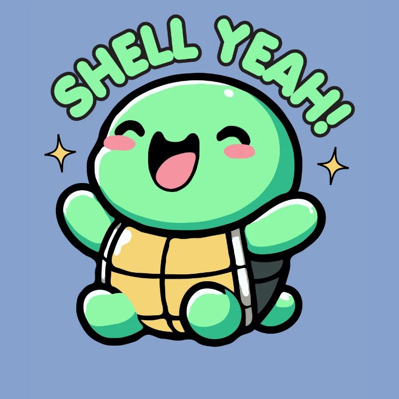 Shell Yeah Cute Turtle Lover Pun Funny
