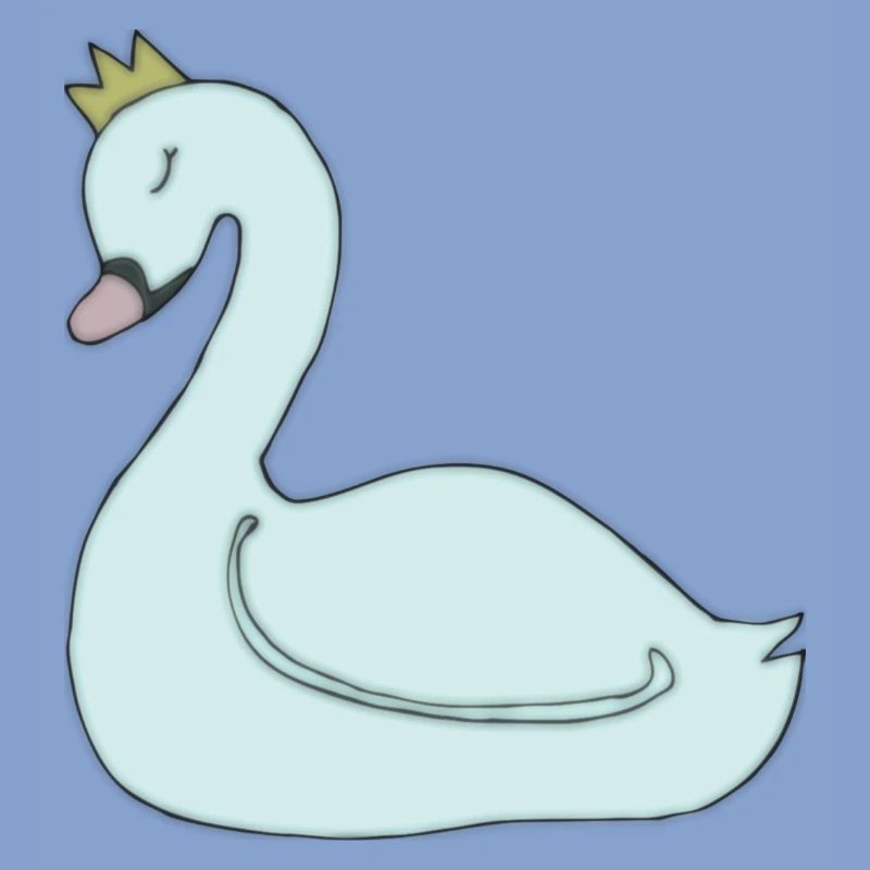 schwan hellblau