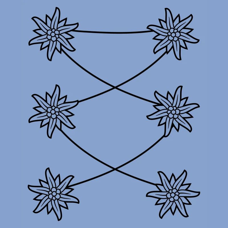 Edelweiss dirndl apron