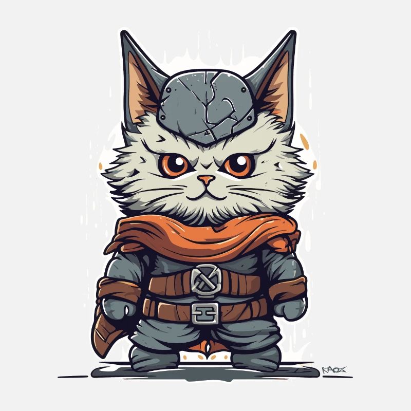 A cute Viking kitten