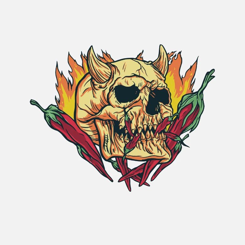 Hot Sauce Chili Sauce Chilli Skull Gift