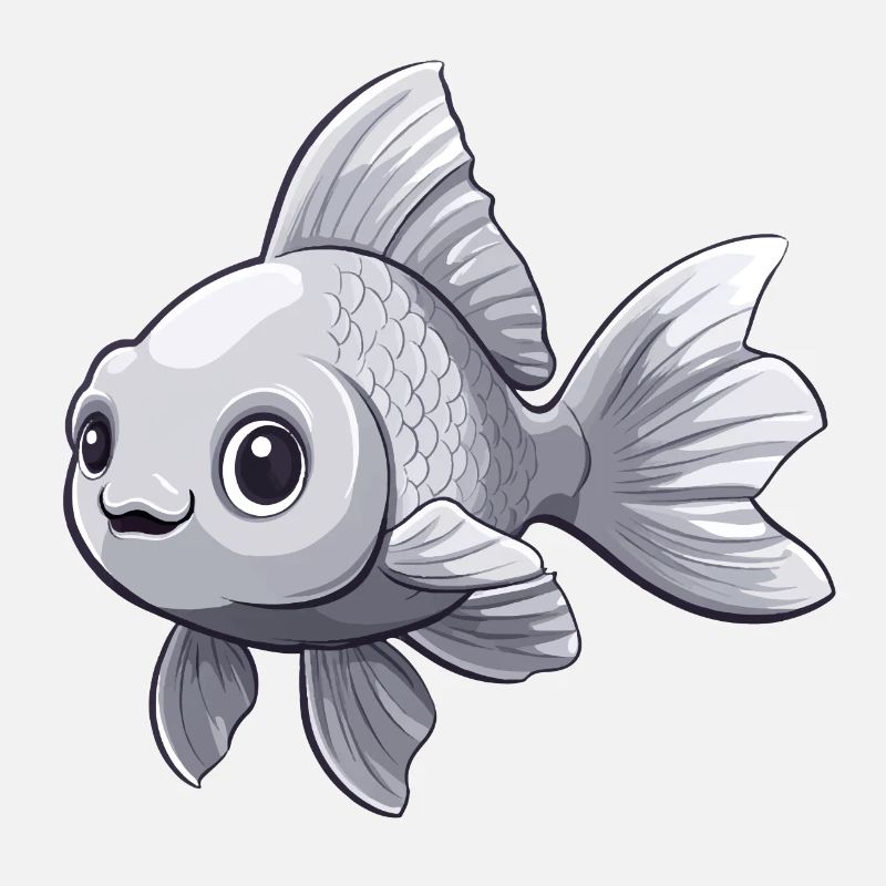 Poisson rouge à queue voilée argentée