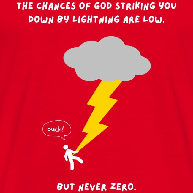 THE CHANCE OF GOD STRIKING YOU DOWN.......