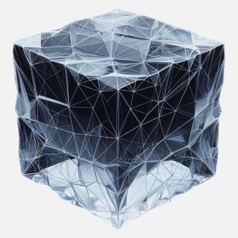 Polygon-style ice cubes