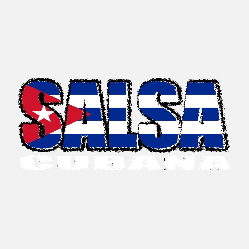 Salsa cubana mit der Flagge Kubas