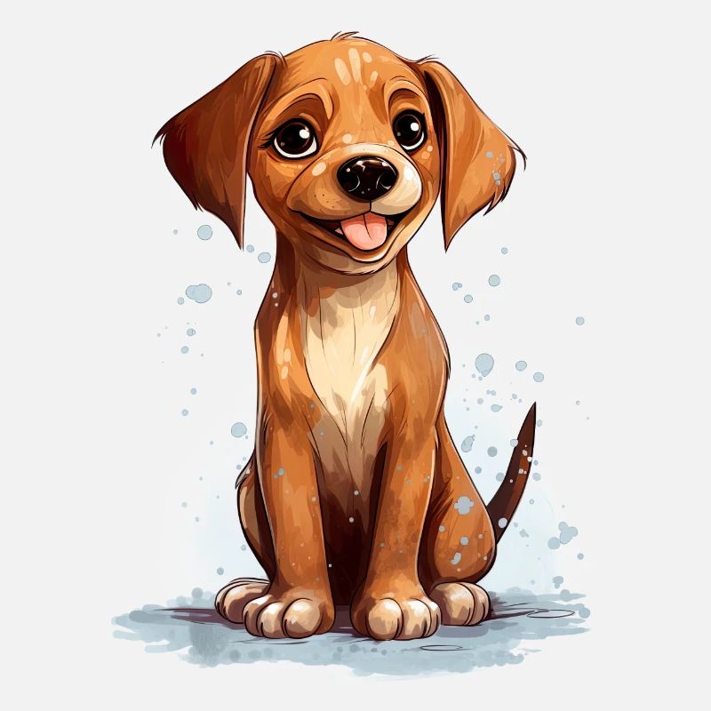 Fröhlicher junger Hund