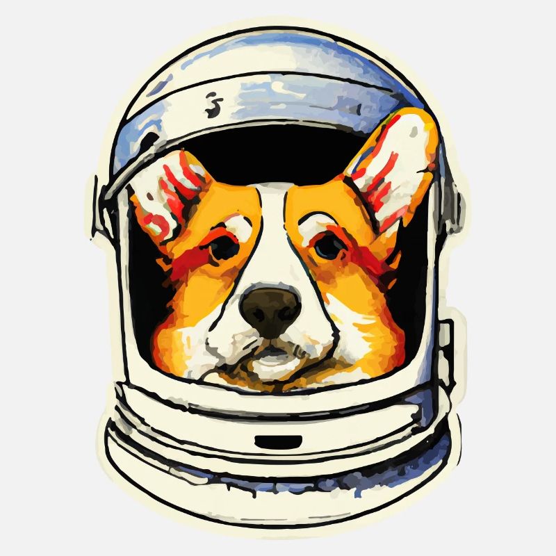 Corgi Cosmonaut Retro Dog Gift Space