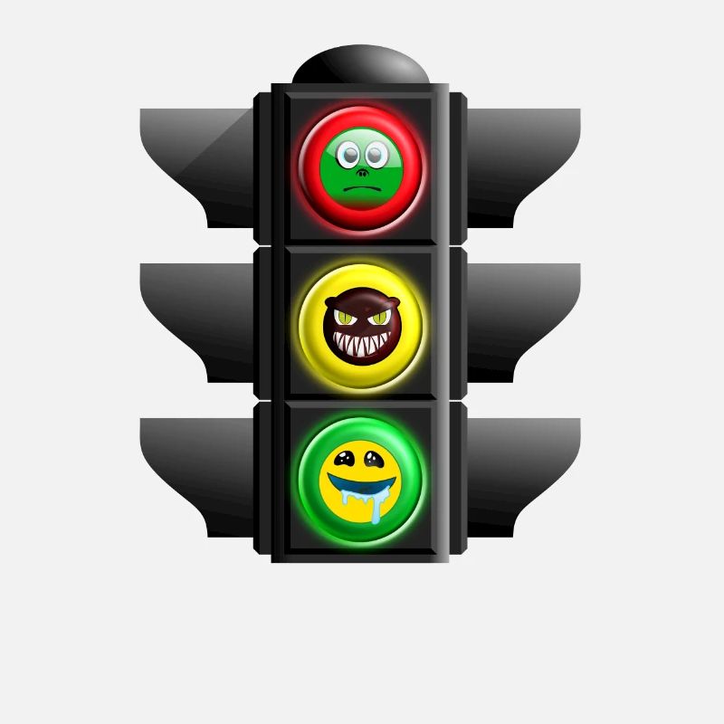Los Stop Schade Ampel Emojs