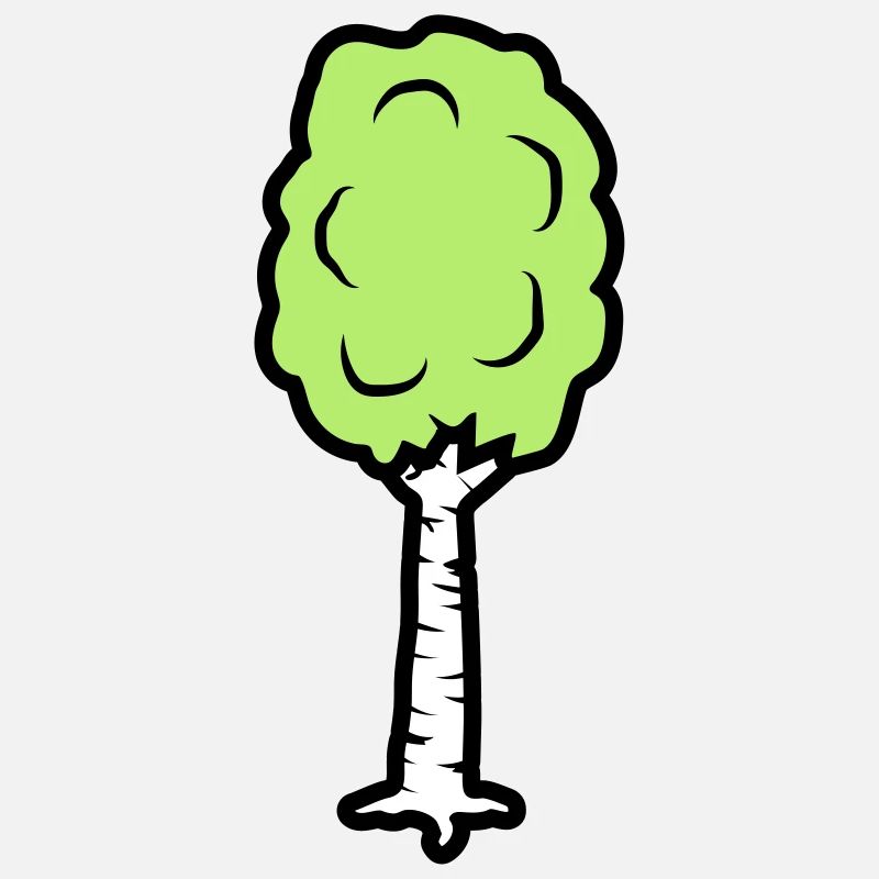 Comic Birch Trees