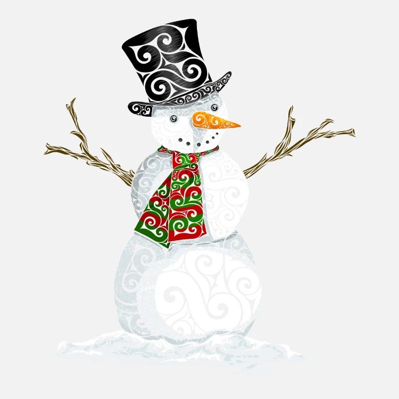 Happy Swirly Snowman
