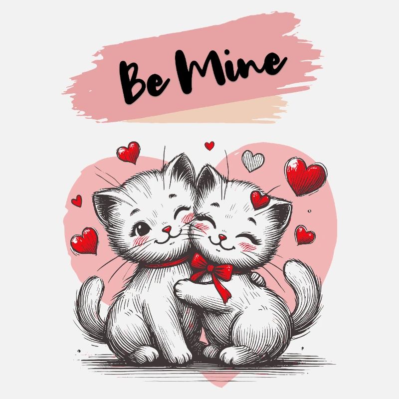 Sois à moi, câlins de chat avec des cœurs
