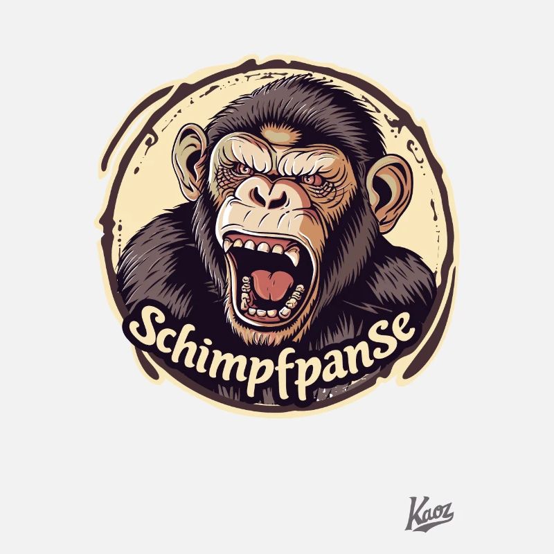 Scolding Rumin : Le singe chimpanzé grondant