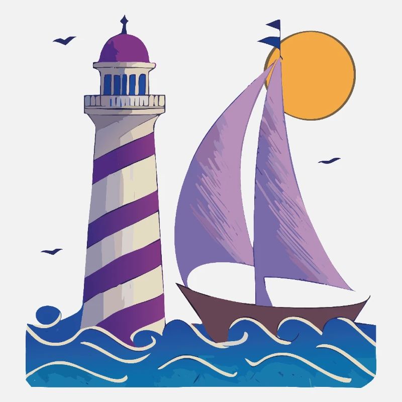 Phare avec bateau