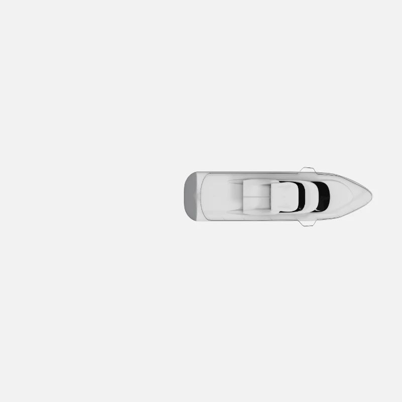 Super-fast motorboat makes waves from above