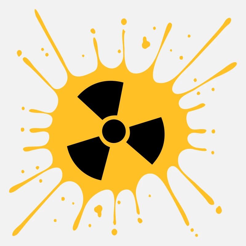 atomic symbol radioactive warning caution note