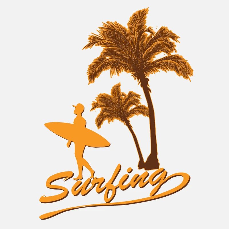 Surfeur avec planche de surf