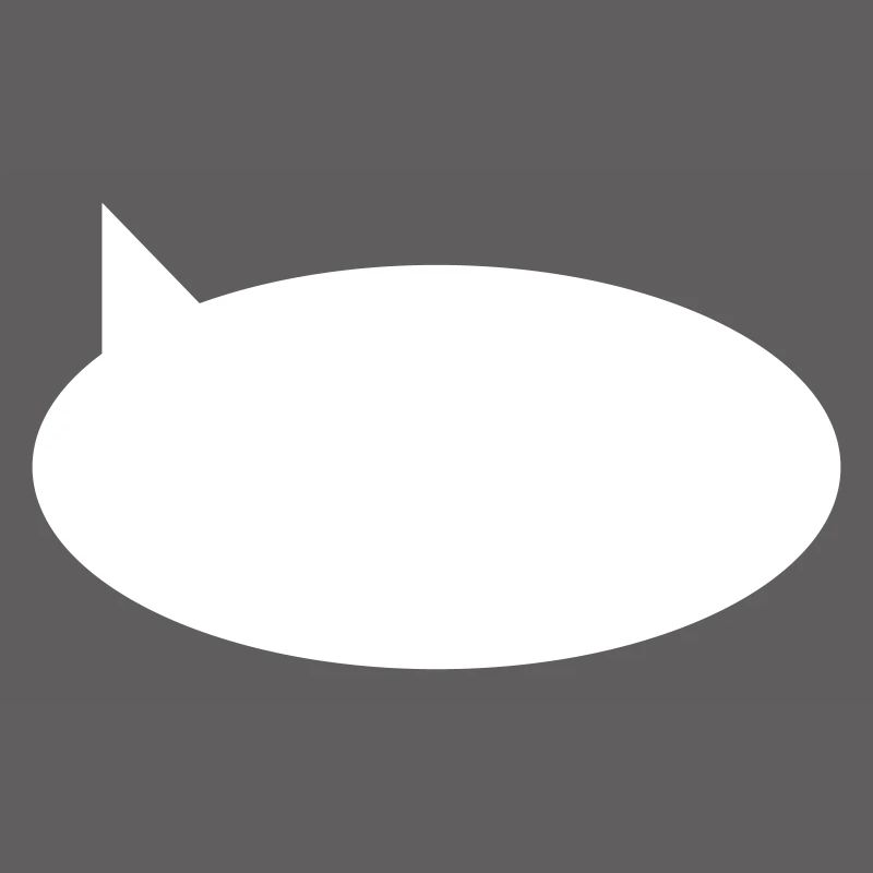 Speech bubble white round empty without content even text